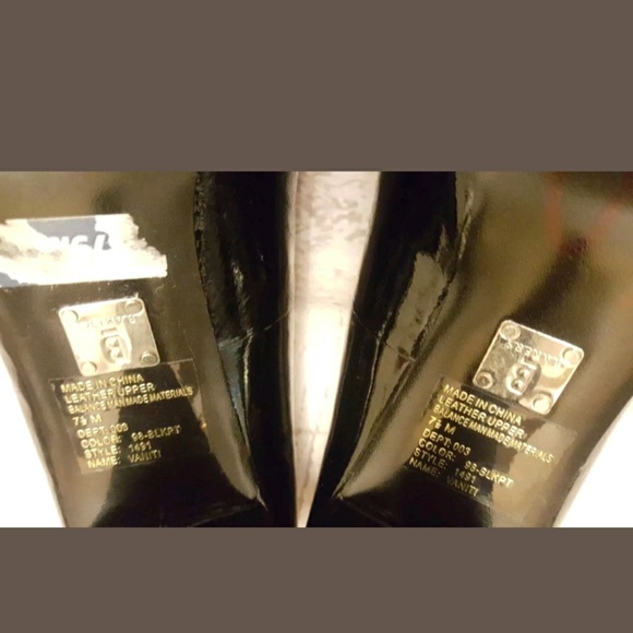 Bakers Black/Red Open Toe Heels Size 7.5M - Picture 5 of 8